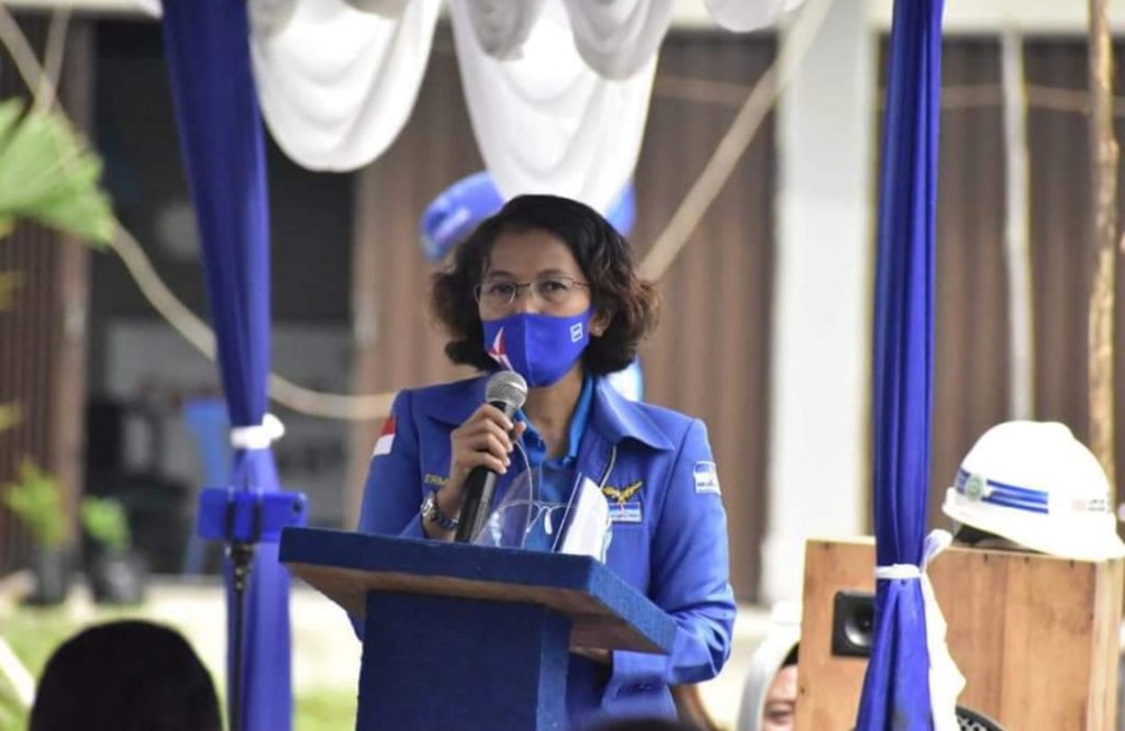 Erma Ranik, peletakan batu pertama gedung DPD Demokrat