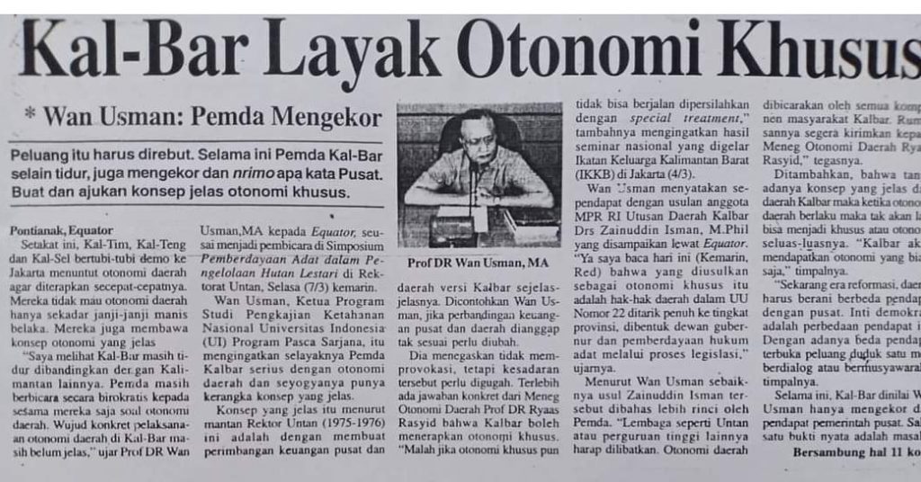 kalbar otonomi khusus