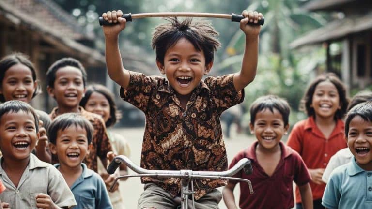 anak kecil bersepeda